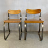 Pair Of Ply And Steel Health Chairs By Herman Sperlich For Ironite