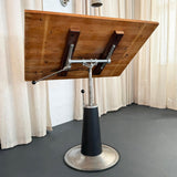 Mid-Century Hydraulic Pump Pedestal Drafting Table By Belmont