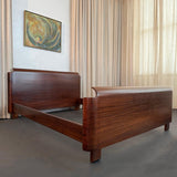 Machine-Age Art Deco Walnut Full Bed By Paul Goldman For Plymodern Furniture