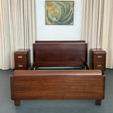 Machine-Age Art Deco Walnut Full Bed By Paul Goldman For Plymodern Furniture