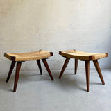 cFsignature Hand-Woven Rush Benches And Ottomans