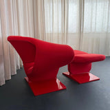 "Ribbon" Lounge Chair Ottoman Set By Pierre Paulin For Artifort
