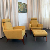 Sculptural Mid-Century Modern Adrian Pearsall Style High Back Lounge Chair Set