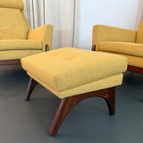 Sculptural Mid-Century Modern Adrian Pearsall Style High Back Lounge Chair Set