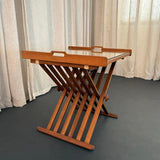 Walnut Campaign Tray Table By Kipp Stewart And Stewart McDougal For Drexel