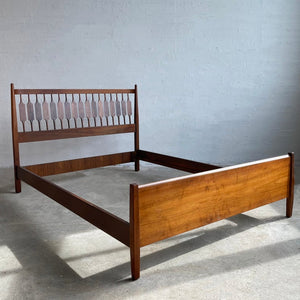 Full Bed And Walnut Headboard By Kipp Stewart & Stewart McDougall For Drexel