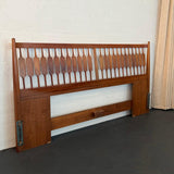 Mid-Century Modern Slat Walnut Headboard By Kipp Stewart & Stewart McDougal