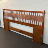 Mid-Century Modern Slat Walnut Headboard By Kipp Stewart & Stewart McDougal