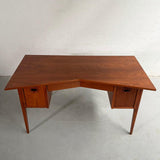 Mid Century Modern Walnut Bowtie Desk