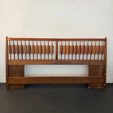 Mid-Century Modern Slat Walnut Headboard By Kipp Stewart & Stewart McDougal
