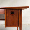 Mid Century Modern Walnut Bowtie Desk