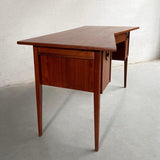 Mid Century Modern Walnut Bowtie Desk