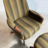 Mid-Century Modern Lounge Chair Ottoman Set By Adrian Pearsall, Craft Associates