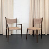 Mid-Century Modern Mahogany And Suede Dining Chairs By Paul McCobb For Calvin
