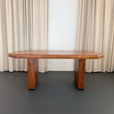 Art Deco Octagonal Burl Walnut Pedestal Dining Table