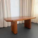 Art Deco Octagonal Burl Walnut Pedestal Dining Table