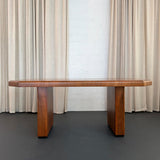 Art Deco Octagonal Burl Walnut Pedestal Dining Table