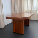 Art Deco Octagonal Burl Walnut Pedestal Dining Table