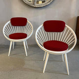 Pair Of Circle Lounge Chairs By Yngve Ekström For Swedese, Sweden