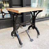 Early 20th Century Industrial Cast Iron Butcher Block Table