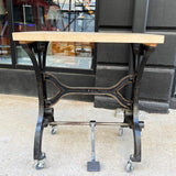 Early 20th Century Industrial Cast Iron Butcher Block Table
