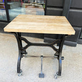 Early 20th Century Industrial Cast Iron Butcher Block Table