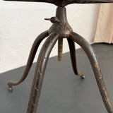 Antique Cast Iron And Oak Bible Dictionary Stand