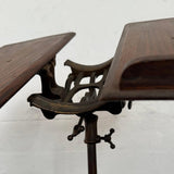 Antique Cast Iron And Oak Bible Dictionary Stand