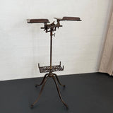 Antique Cast Iron And Oak Bible Dictionary Stand