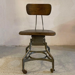 Industrial Rolling Desk Chair By Toledo Metal Co.