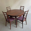 Scandinavian Modern Rosewood Round Extension Dining Set By Niels Koefoed