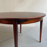 Scandinavian Modern Rosewood Round Extension Dining Set By Niels Koefoed