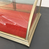 Antique Curved Glass Nickel Plated Countertop Display Case