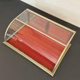 Antique Curved Glass Nickel Plated Countertop Display Case