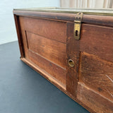 Antique Curved Glass Nickel Plated Countertop Display Case