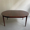 Scandinavian Modern Rosewood Round Extension Dining Set By Niels Koefoed