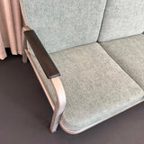 Machine Age Industrial Aluminum Frame Sofa And Ottoman Set