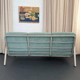 Machine Age Industrial Aluminum Frame Sofa And Ottoman Set