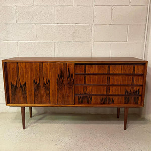 Small Scandinavian Modern Brazilian Rosewood Credenza