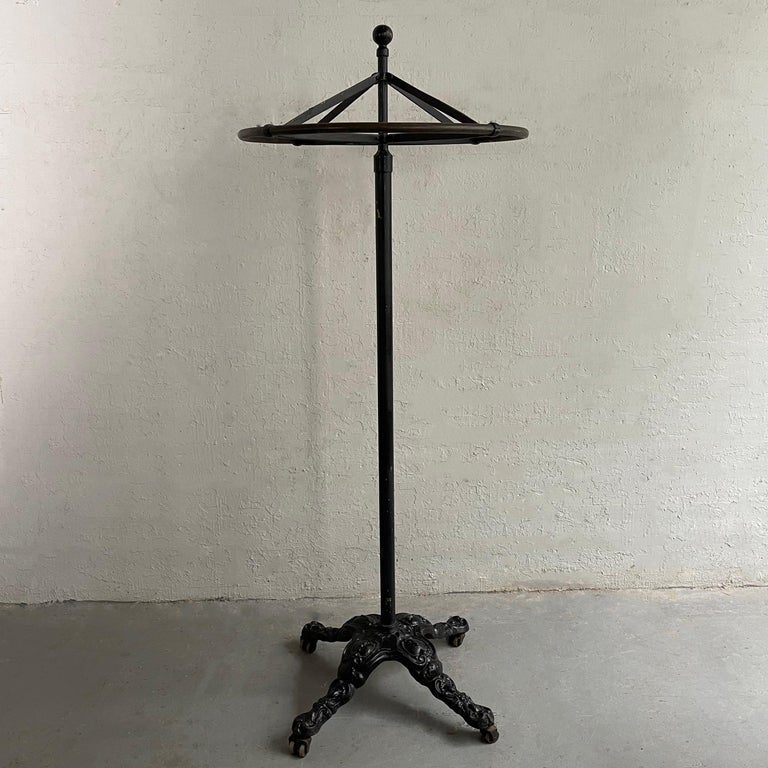 Antique Early 20th Century Ornate Cast Iron Rounder Garment Rack – cityFoundry