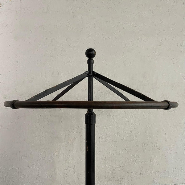 Antique Early 20th Century Ornate Cast Iron Rounder Garment Rack ...