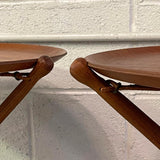 Pair Of Teak Folding Tray Tables By Nils Trautner For Ary Nybro, Sweden
