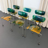 Set of 6 Post Modern Gaetano Pesce "543 Broadway" Chairs For Bernini, 1993