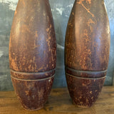 Pair Of Maple Antique Gymnasium Indian Clubs Juggling Pins