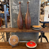 Pair Of Maple Antique Gymnasium Indian Clubs Juggling Pins