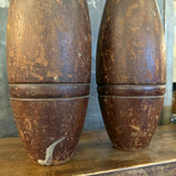 Pair Of Maple Antique Gymnasium Indian Clubs Juggling Pins