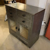 Brushed Steel Industrial Nurse Station Apothecary Cabinet