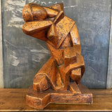 Mid-Century Modern Cubist Brutalist "Repose" Figurative Sculpture