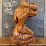 Mid-Century Modern Cubist Brutalist "Repose" Figurative Sculpture