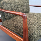 Danish Modern Recliner Lounge Chair Ottoman Set By Søren Ladefoge For SL Mobler
